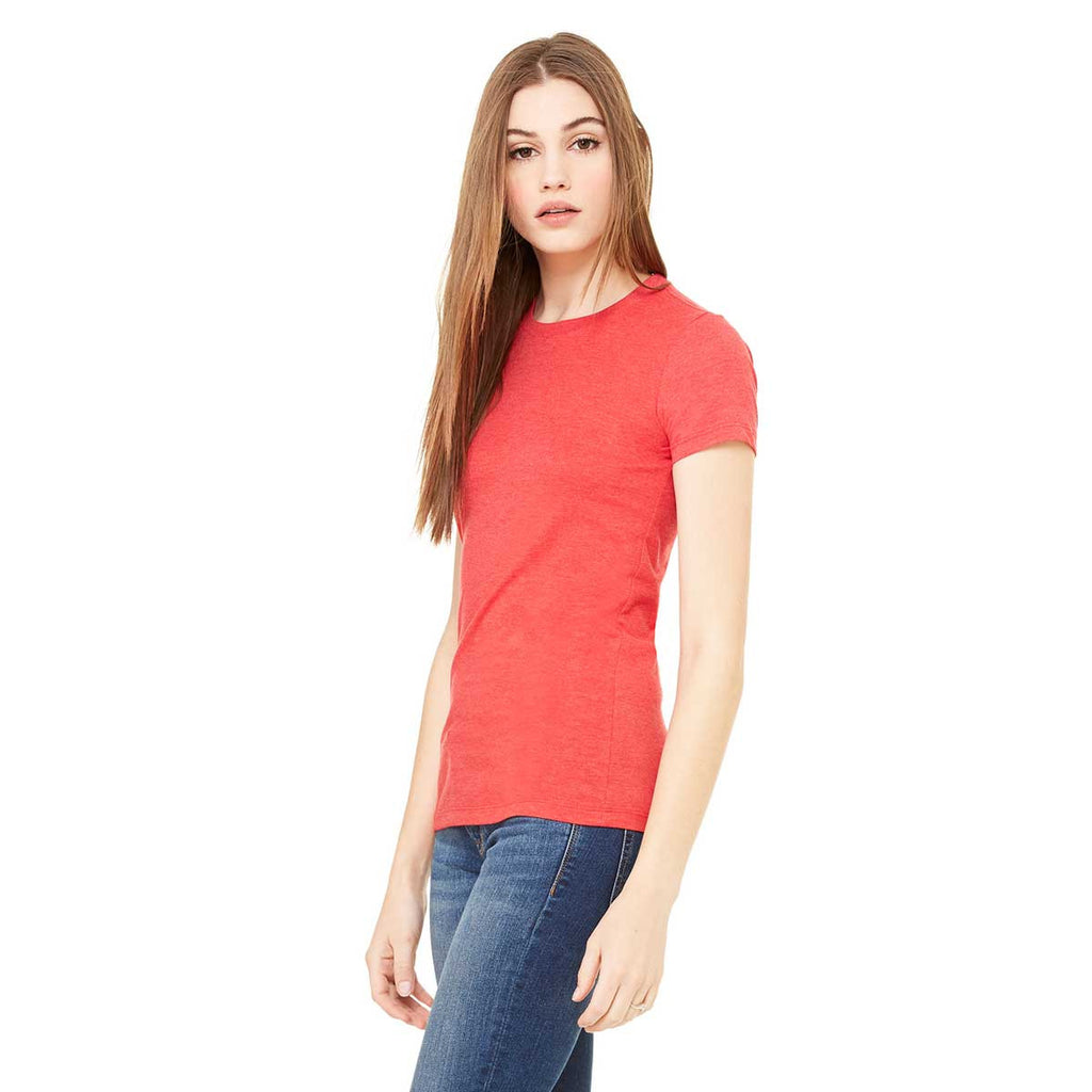 Bella + Canvas Women's Heather Red Jersey Short-Sleeve T-Shirt