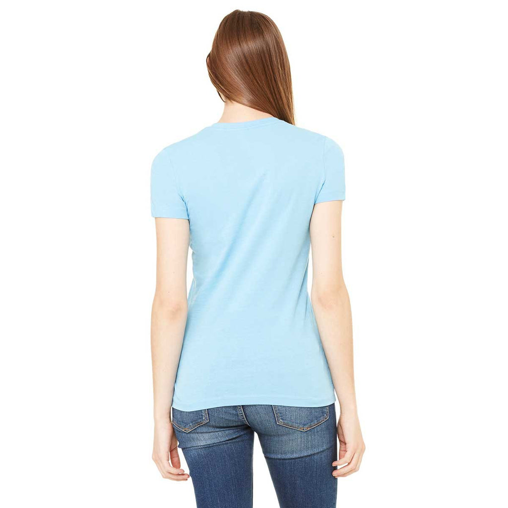 Bella + Canvas Women's Ocean Blue Jersey Short-Sleeve T-Shirt