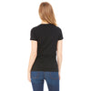 Bella + Canvas Women's Solid Black Blend Jersey Short-Sleeve T-Shirt