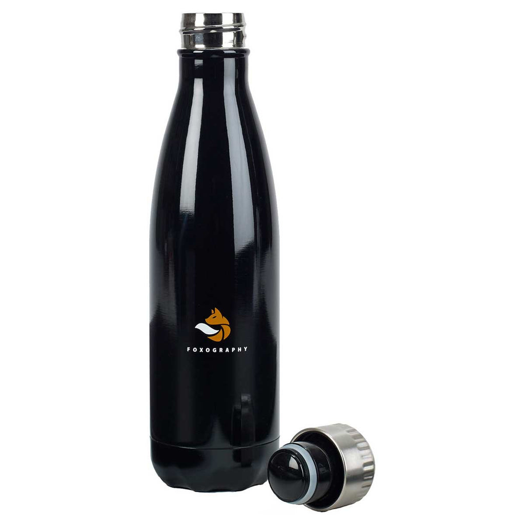 Gemline Black Oasis Double Wall Stainless Bottle - 17 Oz.
