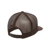 Yupoong Brown/White Classic Trucker with White Front Panel Cap