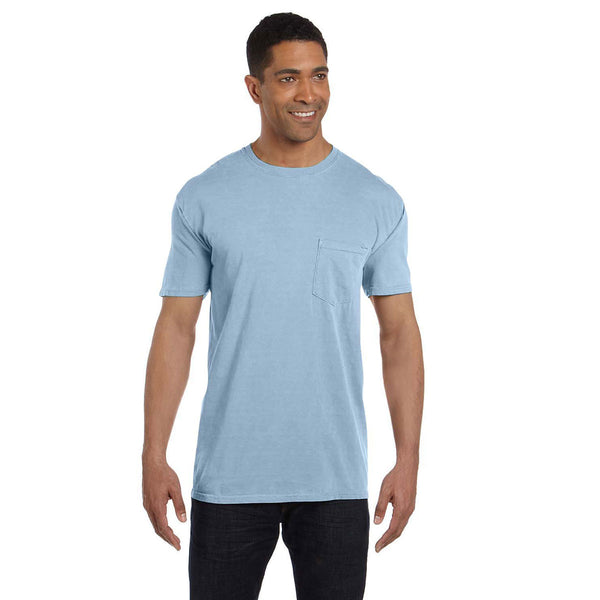 Comfort Colors Men's Ice Blue 6.1 oz. Pocket T-Shirt