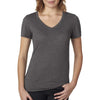 Next Level Women's Charcoal Poly/Cotton V-Neck Tee