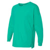 Comfort Colors Women's Island Green Garment-Dyed Drop-Shoulder Long Sleeve T-Shirt