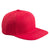 Yupoong Red 6-Panel Structured Flat Visor Classic Snapback