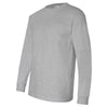 Bayside Men's Dark Ash USA-Made Long Sleeve T-Shirt