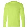 Bayside Men's Lime Green USA-Made Long Sleeve T-Shirt