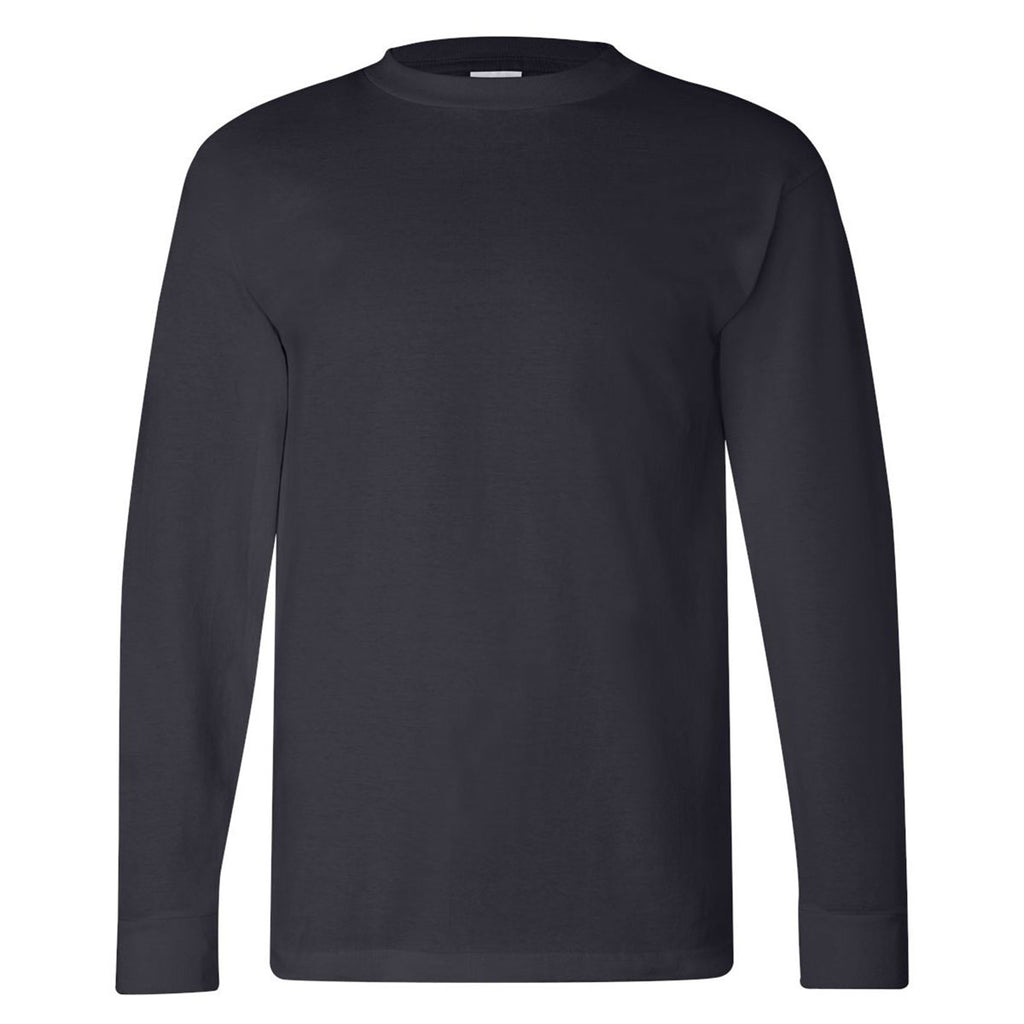 Bayside Men's Navy USA-Made Long Sleeve T-Shirt