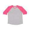 LAT Youth Pink/Vintage Heather Baseball Fine Jersey T-Shirt
