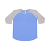 LAT Youth Carolina Blue/Vintage Heather Baseball Fine Jersey T-Shirt