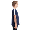 LAT Youth Navy/White Soccer Ringer Fine Jersey T-Shirt