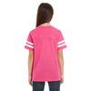 LAT Youth Vintage Heather Pink/Blended White Football Fine Jersey T-Shirt