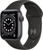 Apple Watch Series 6 (GPS) 40mm Space Gray Aluminum Case with Black Sport Band - Space Gray