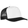 Yupoong Black/White/Black Classic Curved Foam Trucker Cap - White Front Panel