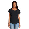Next Level Women's Black Dolman With Rolled Sleeves