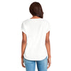 Next Level Women's White Dolman With Rolled Sleeves