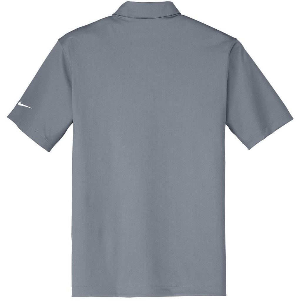 Nike Men's Grey Dri-FIT Short Sleeve Vertical Mesh Polo