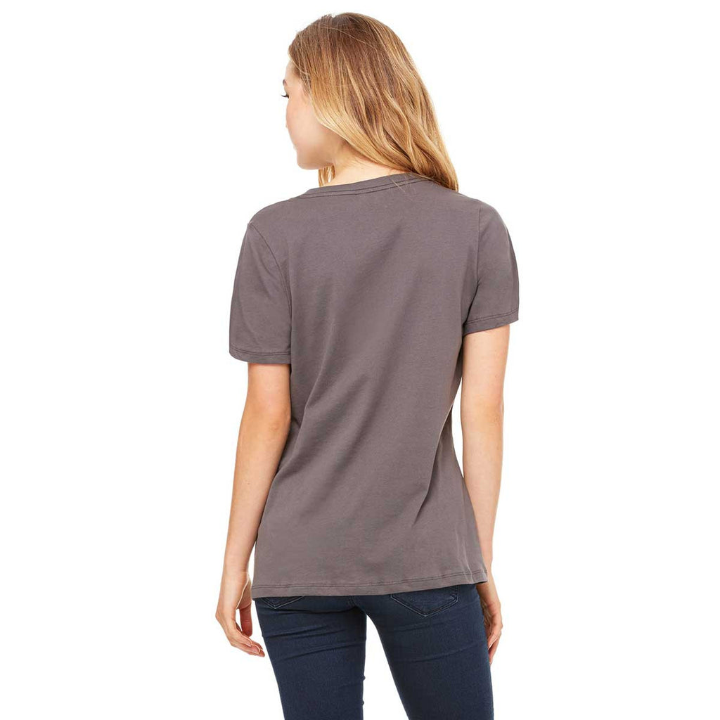Bella + Canvas Women's Asphalt Relaxed Jersey Short-Sleeve V-Neck T-Shirt