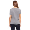 Bella + Canvas Women's Grey Triblend Relaxed Jersey Short-Sleeve V-Neck T-Shirt