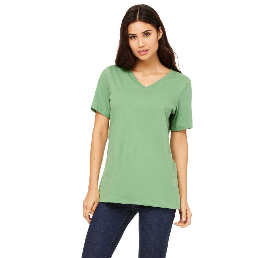 Bella + Canvas Women's Leaf Jersey Short-Sleeve V-Neck T-Shirt