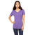 Bella + Canvas Women's Purple Triblend Relaxed Jersey Short-Sleeve V-Neck T-Shirt