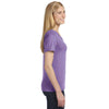 Bella + Canvas Women's Purple Triblend Relaxed Jersey Short-Sleeve V-Neck T-Shirt