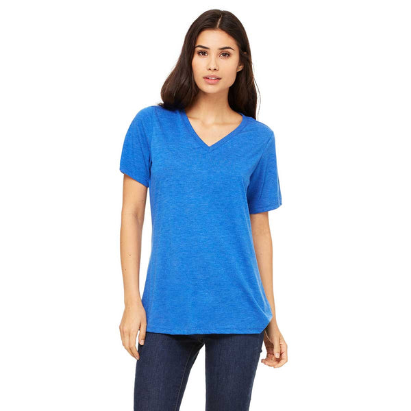Bella + Canvas Women's True Royal Triblend Relaxed Jersey Short-Sleeve