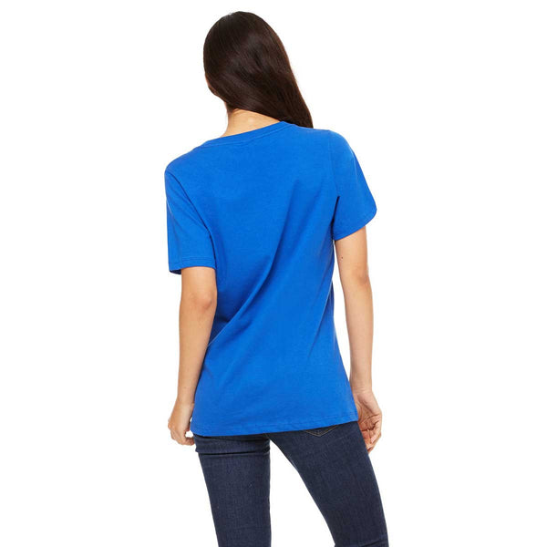 Bella + Canvas Women's True Royal Relaxed Jersey Short-Sleeve V-Neck T