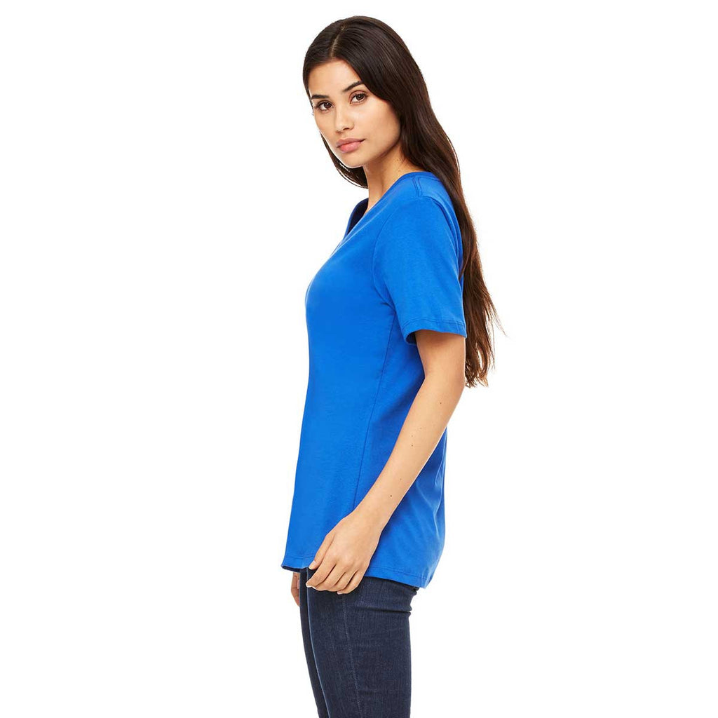 Bella + Canvas Women's True Royal Relaxed Jersey Short-Sleeve V-Neck T-Shirt