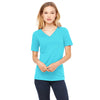Bella + Canvas Women's Turquoise Relaxed Jersey Short-Sleeve V-Neck T-Shirt