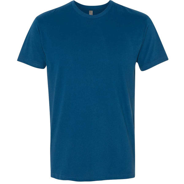 Next Level Men's Sueded Crewneck T-Shirt - Cool Blue, 60% Cotton 40% Polyester