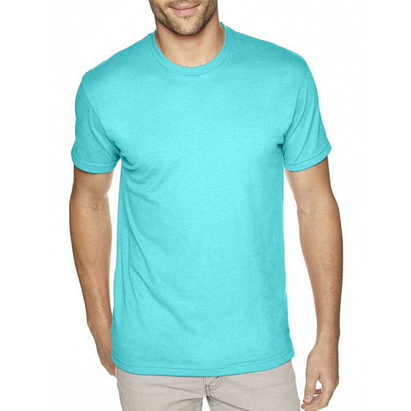 Next Level Premium Fitted Sueded Crew T-Shirt - Light Blue, XS, 60% Cotton 40% Polyester - View #9