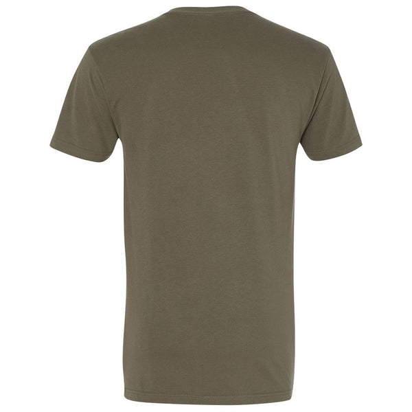 Next Level Men's Premium Fitted Sueded V-Neck Tee - Cool Blue, Size Small, 60/40 Cotton/Poly Blend
