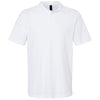 Gildan Men's White Softstyle Adult Pique Polo