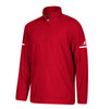 adidas Men's Power Red/White Team Iconic Long Sleeve Quarter Zip