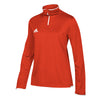 adidas Women's Collegiate Orange/White Team Iconic Knit Long Sleeve Quarter Zip