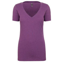 Next Level Women's Purple Berry CVC Deep V Tee