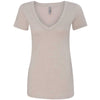 Next Level Women's Sand CVC Deep V Tee