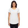 Anvil Women's White Triblend Scoop Neck T-Shirt