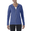 Anvil Women's Heather Blue Tri-Blend Full Zip Jacket