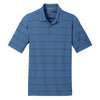 Nike Men's Blue/Navy Dri-FIT Short Sleeve Fade Stripe Polo