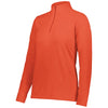 Augusta Sportswear Women's Orange Micro-Lite Fleece 1/4 Zip Pullover