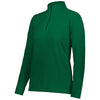 Augusta Sportswear Women's Dark Green Micro-Lite Fleece 1/4 Zip Pullover