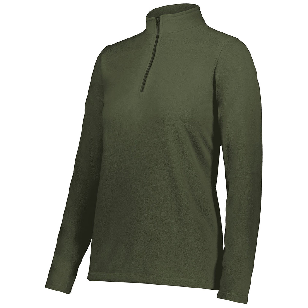 Augusta Sportswear Women's Olive Micro-Lite Fleece 1/4 Zip Pullover