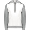 Augusta Sportswear Men's White/Grey Heather Three-Season Fleece Pullover Hoodie