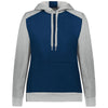 Augusta Sportswear Women's Navy/Grey Heather Three-Season Fleece Pullover Hoodie