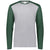 Augusta Sportswear Men's Grey Heather/Dark Green Heather Gameday Vintage Long Sleeve Tee