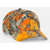 Pacific Headwear Mc2 Orange Structured Velcro Adjustable Camo Cap