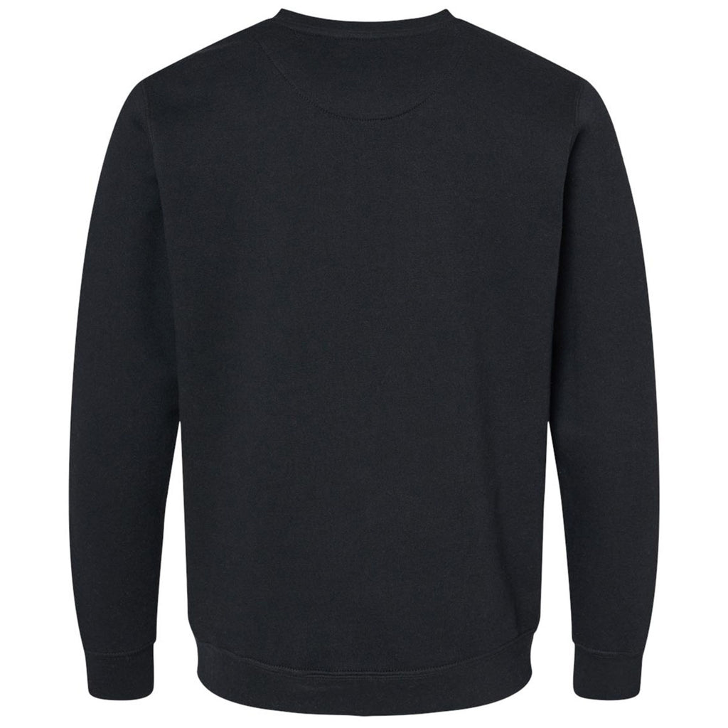 LAT Unisex Black Elevated Fleece Crewneck Sweatshirt