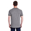 LAT Men's Granite Heather/Vintage Smoke Soccer Ringer Fine Jersey T-Shirt